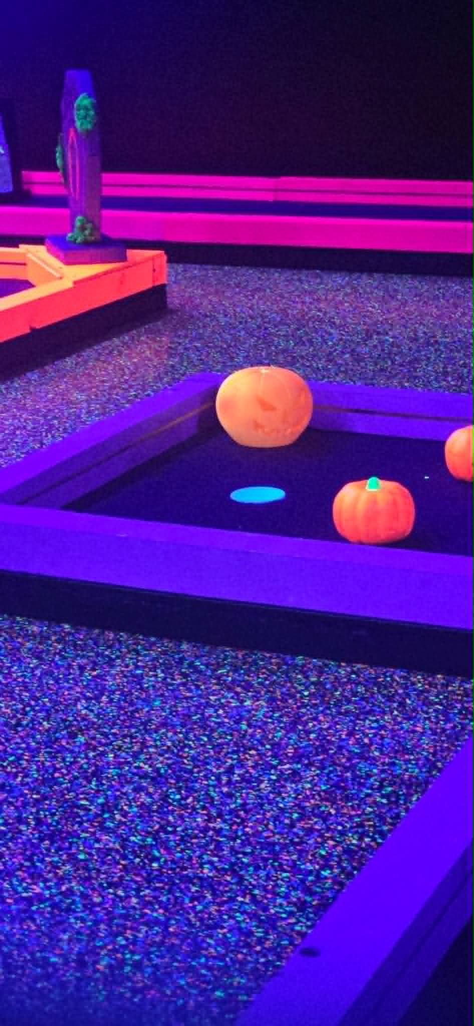 Halloween glow golf theme Grand Slam Branson MO